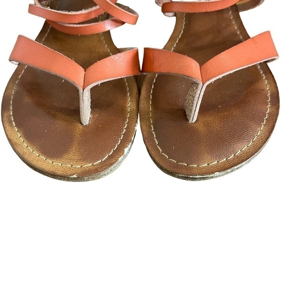 GUC Aldo sandals, gladiator style, leather, coral coloured, size 38. - Picture 2 of 8